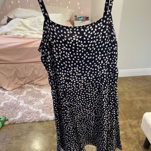 Dark blue floral dress